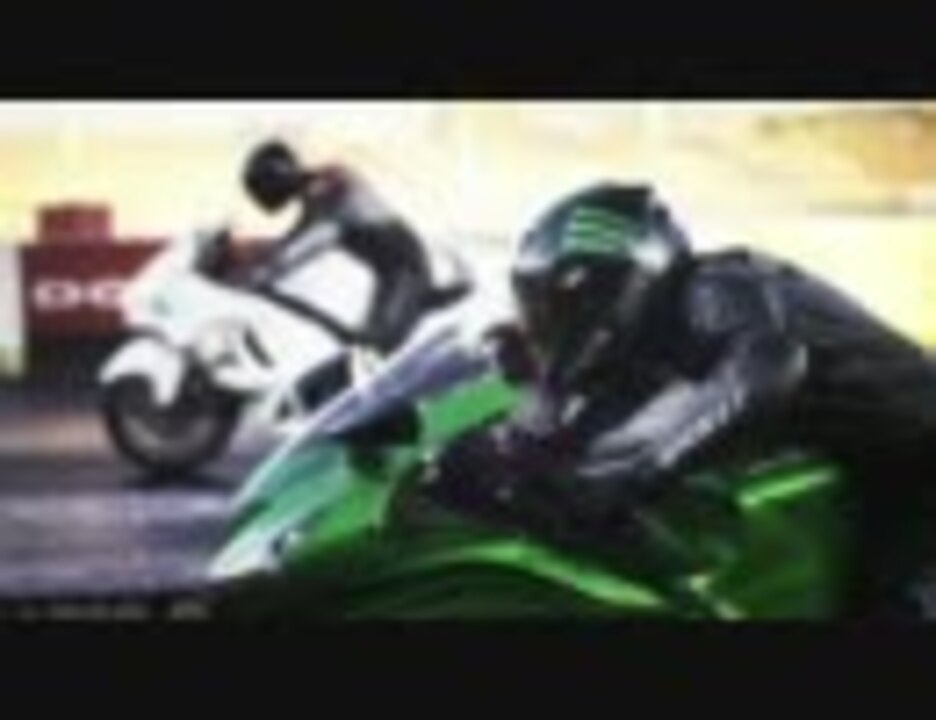 2012 Kawasaki ZX-14R vs Suzuki 隼 0-400 - ニコニコ動画