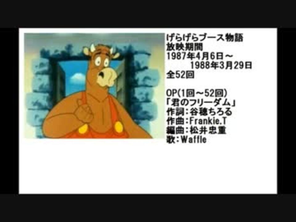 80年代アニメ主題歌集 げらげらブース物語 - ニコニコ動画