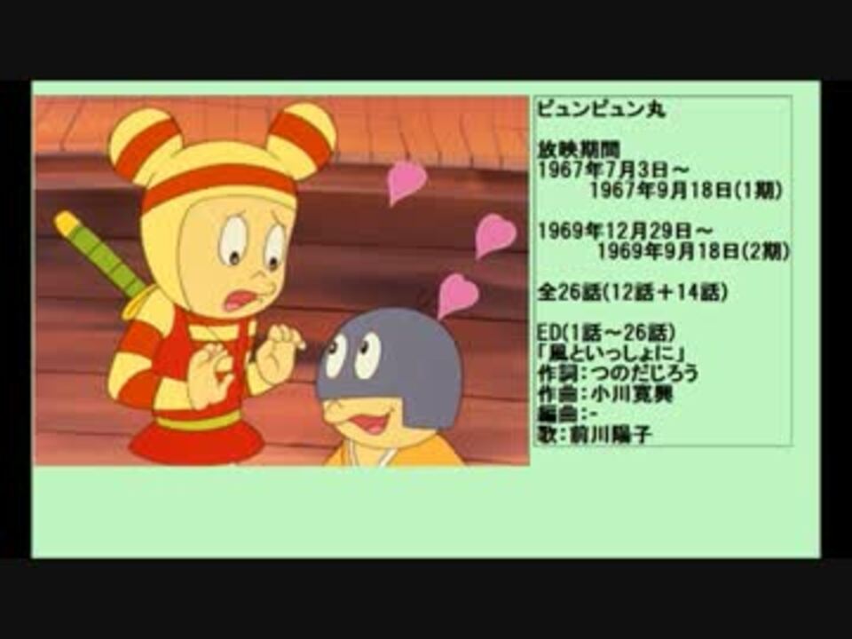 60年代アニメ主題歌集 ピュンピュン丸(1期~2期) - ニコニコ動画 60年代アニメ主題歌集 ピュンピュン丸(1期~2期) - ニコニコ動画