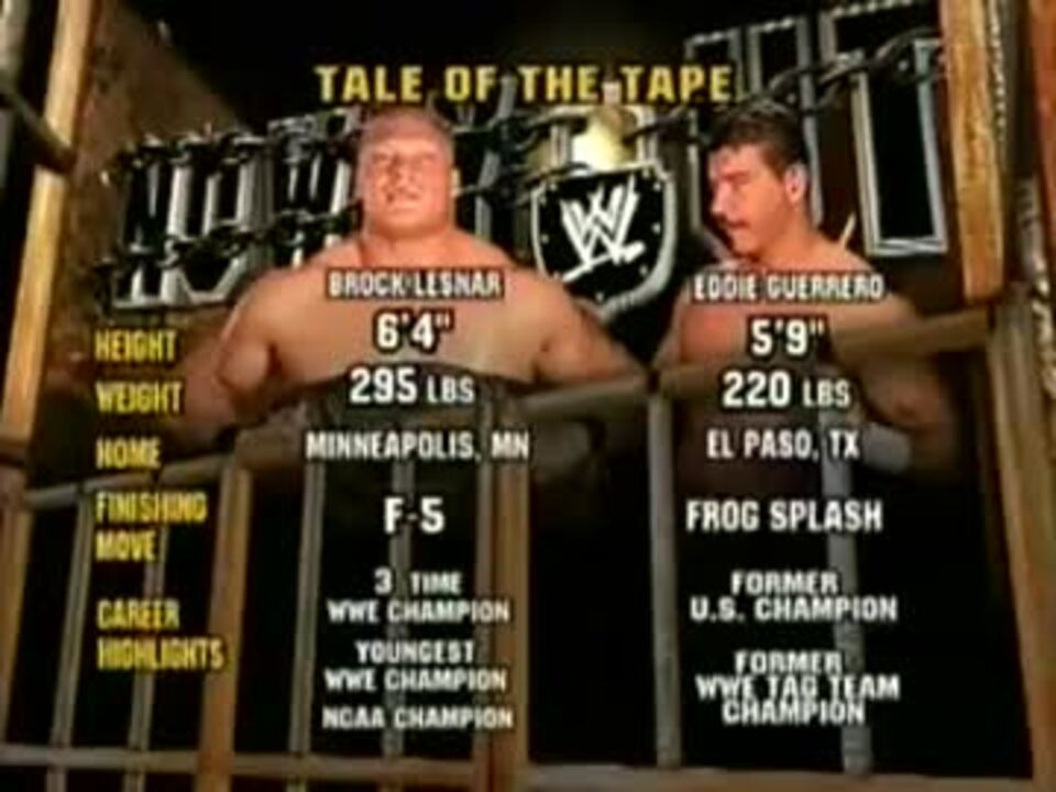 WWE】ブロック・レスナーvsエディ・ゲレロ - ニコニコ動画