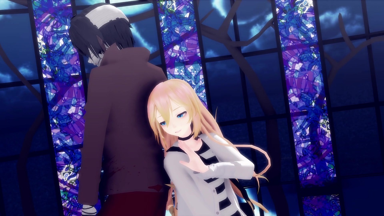 殺戮のMMD】レイチェルとザックで絶え間なく藍色【殺戮の天使