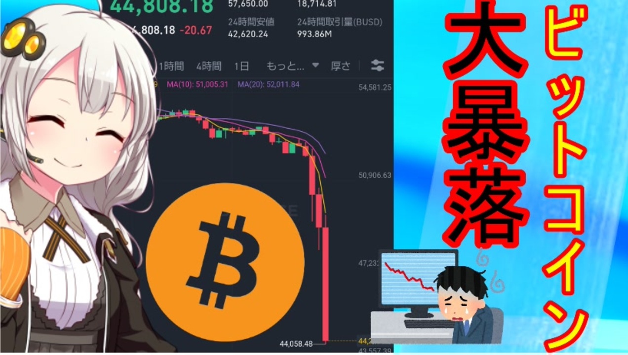 【訃報】ビットコイン暴落、投資家泣く