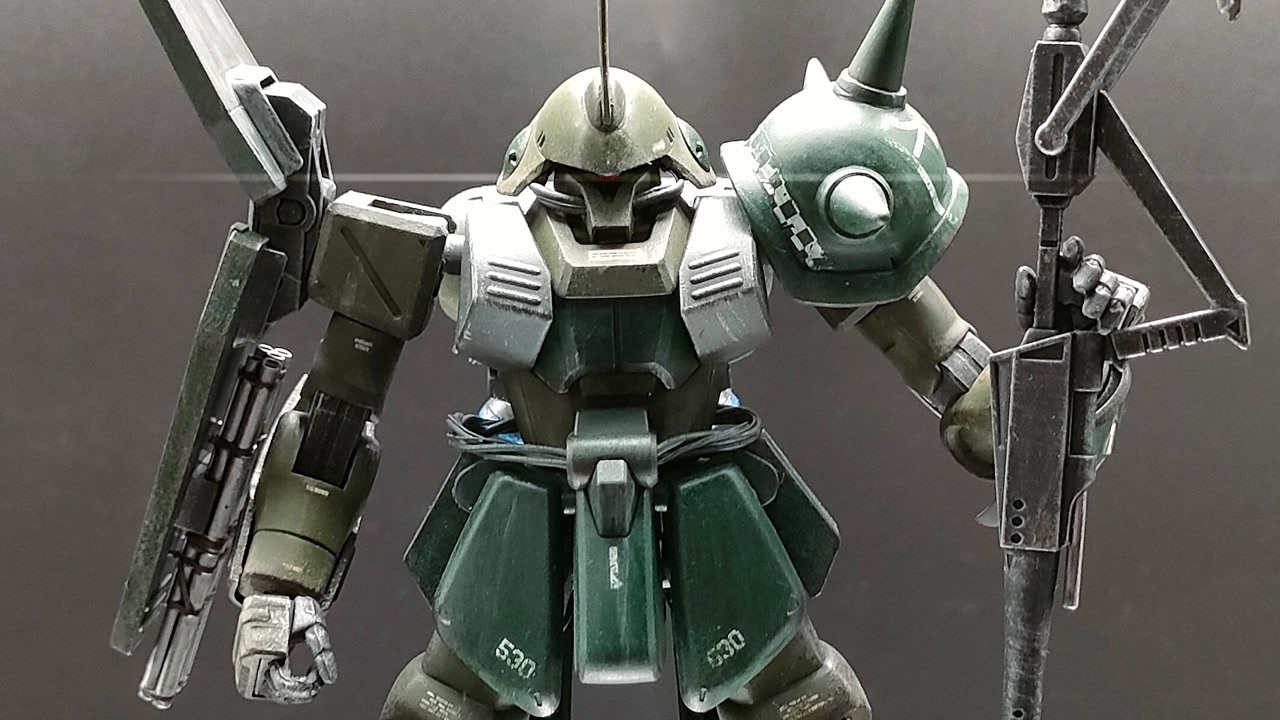 飛行機モデラーのガンプラ】HGUC マラサイを筆塗り全塗装で