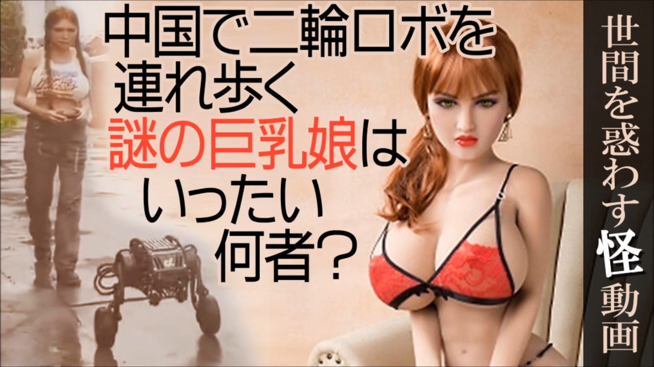 中国　巨乳 求ム❕ 情報】 中国で二輪ロボを連れ歩く巨乳娘の『謎』動画、いったい彼女は誰❔❔ - ニコニコ動画