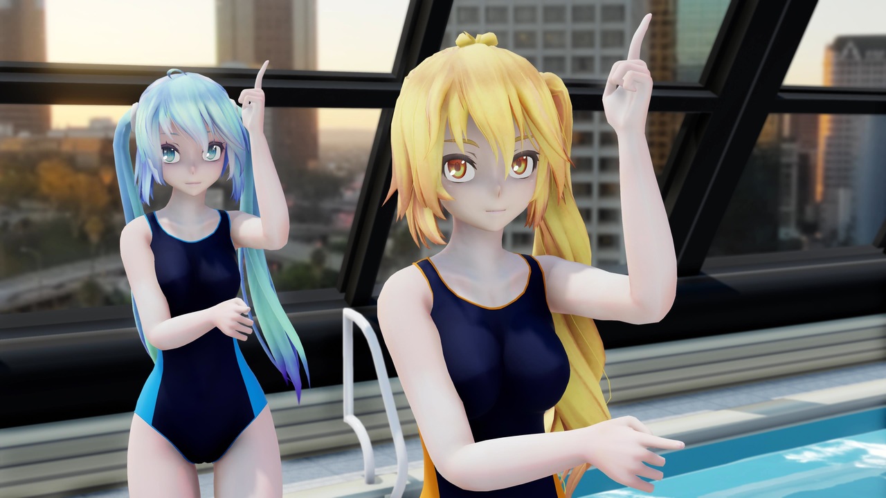 【MMD】Sunny Days!／内田彩・三森すずこ × 初音ミク・亞北ネル