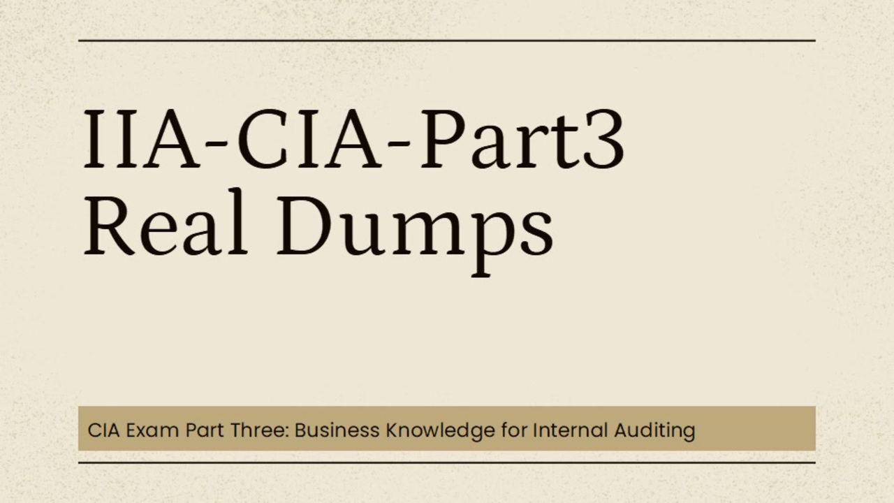 IIA-CIA-Part3 Examengine
