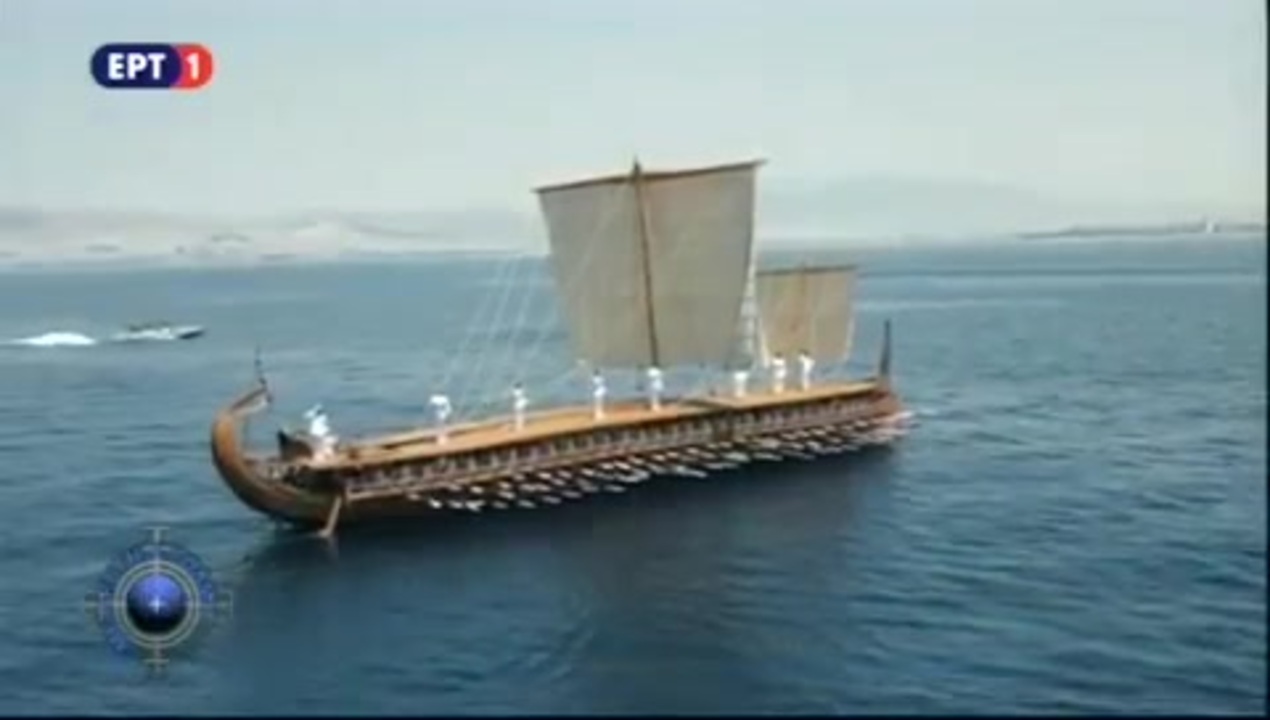 ヴィンテージ 古代ギリシャ軍艦ガレー船 三段櫂船トライリーム