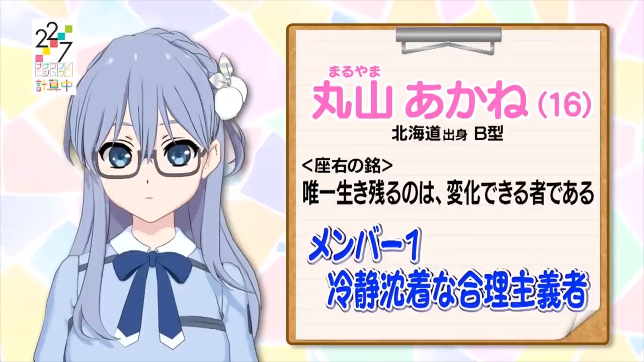 22/7 ナナブンノニジュウニ ナナニジ 白沢かなえ 丸山あかね白沢かなえ