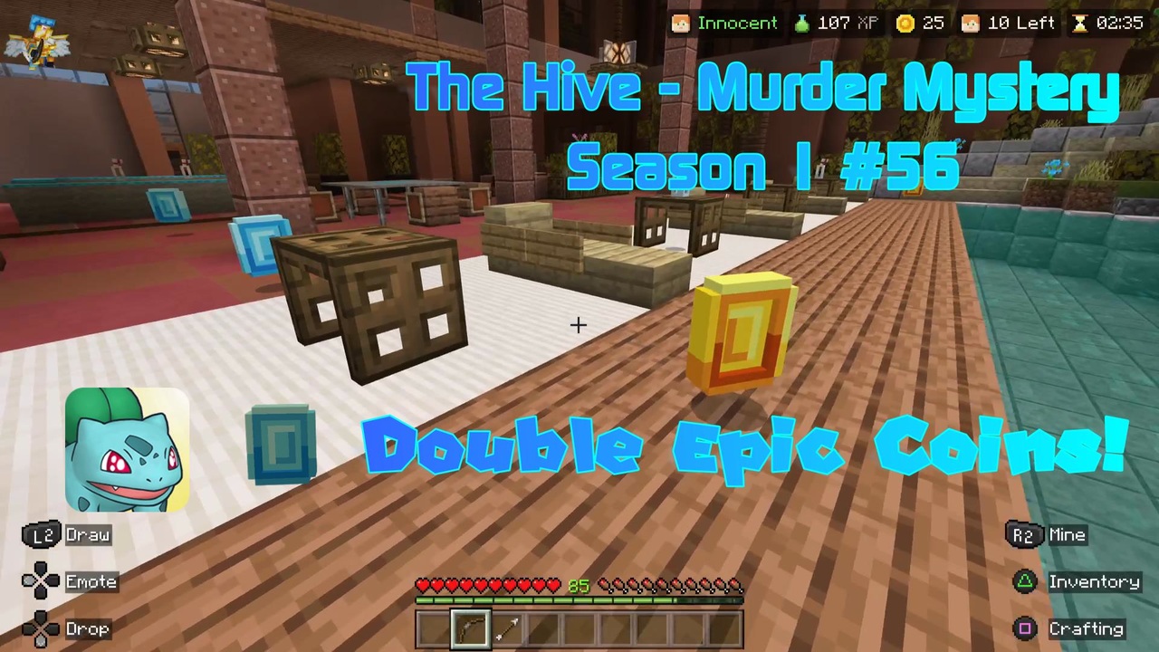 Minecraft(PS5) The Hive - Murder Mystery コイン集めの旅 Coin Collecting Journey  【Season 1 #56】Dec 05, 2023