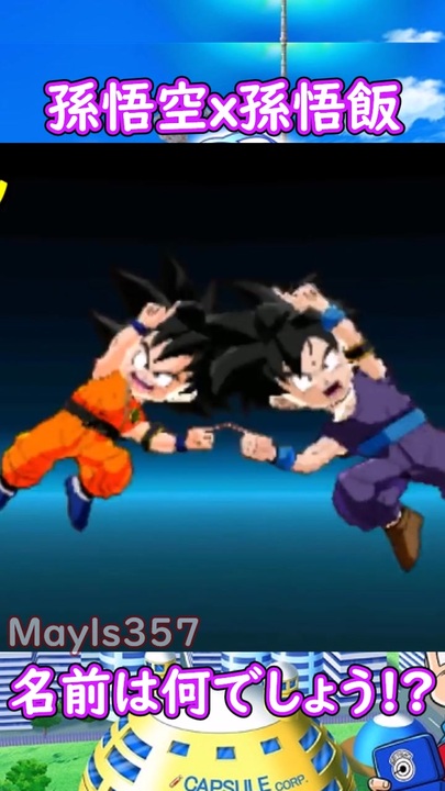 孫悟空x孫悟飯のフュージョン！名前は何でしょう？ドラゴンボール