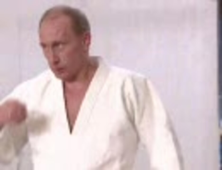 柔道をするプーチン（字幕付き）
