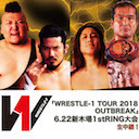 【大注目の大会を緊急生中継！】WRESTLE-1「WRESTLE-1 TOUR 2018 OUTBREAK」6.22東京・新木場1stRING大会 生中継！