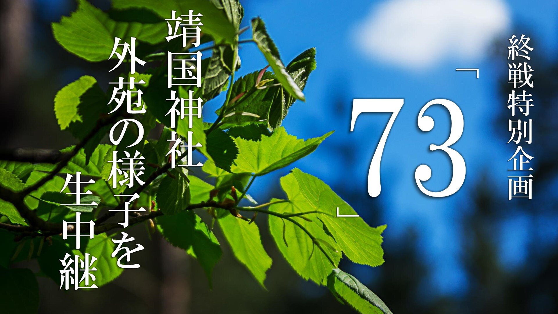 終戦の日 靖国神社の1日を生中継 2018 08 15 水 06 00開始 ニコニコ生放送