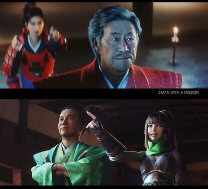 TV-CMに登場するCG武田鉄矢さんとCG濱田岳さん