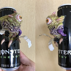 モンスターエナジーの 爪痕の主 を想像して作ったモンスターが