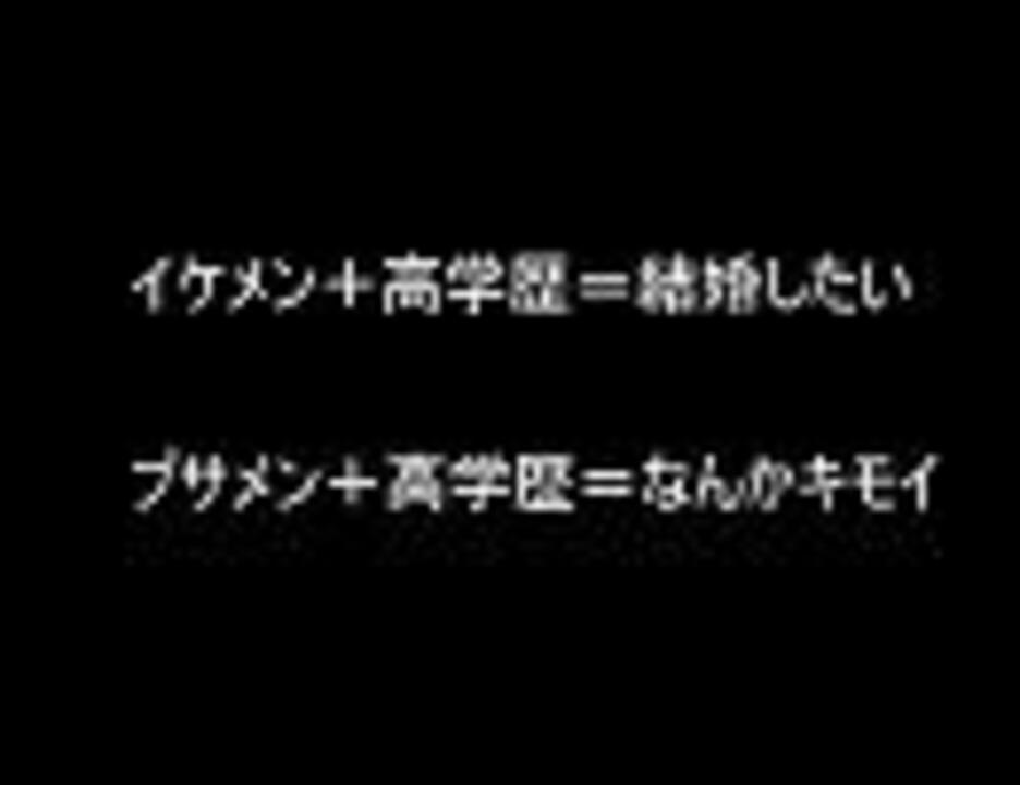 Vip イケメンとブサイクのコピペできたぞｗｗｗｗ 顔面格差社会 ニコニコ動画