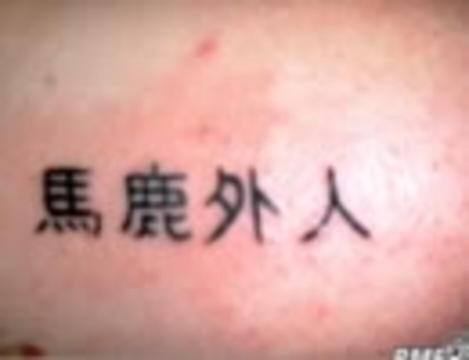 外国人の漢字タトゥー ニコニコ動画