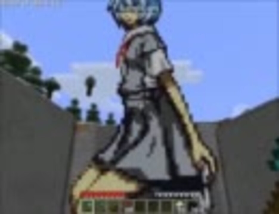 Minecraftで綾波レイのドット絵を作ってみた Part2 ニコニコ動画