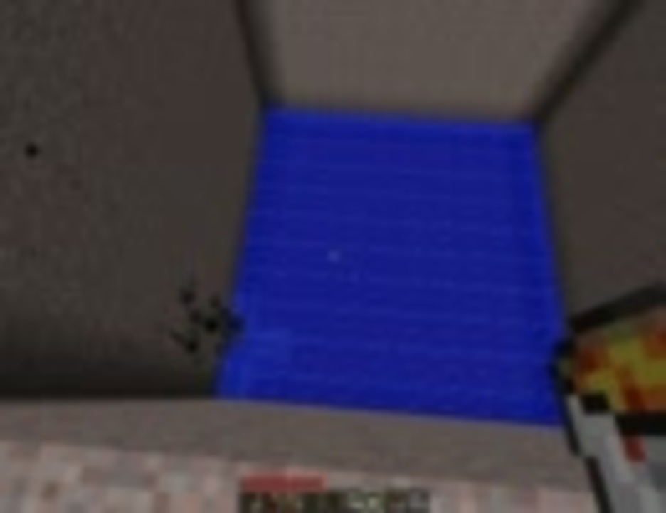 Minecraft 溶岩流を利用した水抜き B1 8 1まで利用可 ニコニコ動画