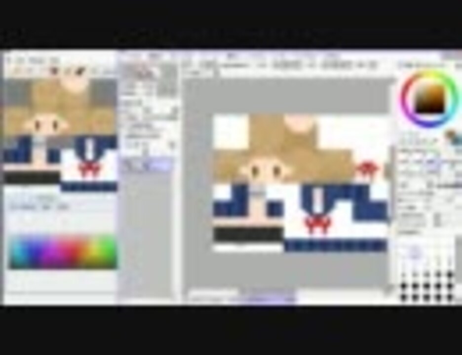 Minecraft スキン作ってるとこ撮った ニコニコ動画