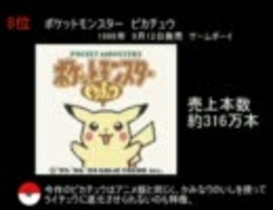 歴代ポケモンソフト売上ランキング ニコニコ動画