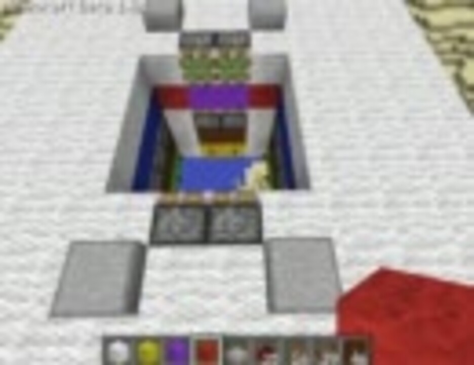 Minecraft ピストンドアの解説 ４ｘ４床開きドア ニコニコ動画