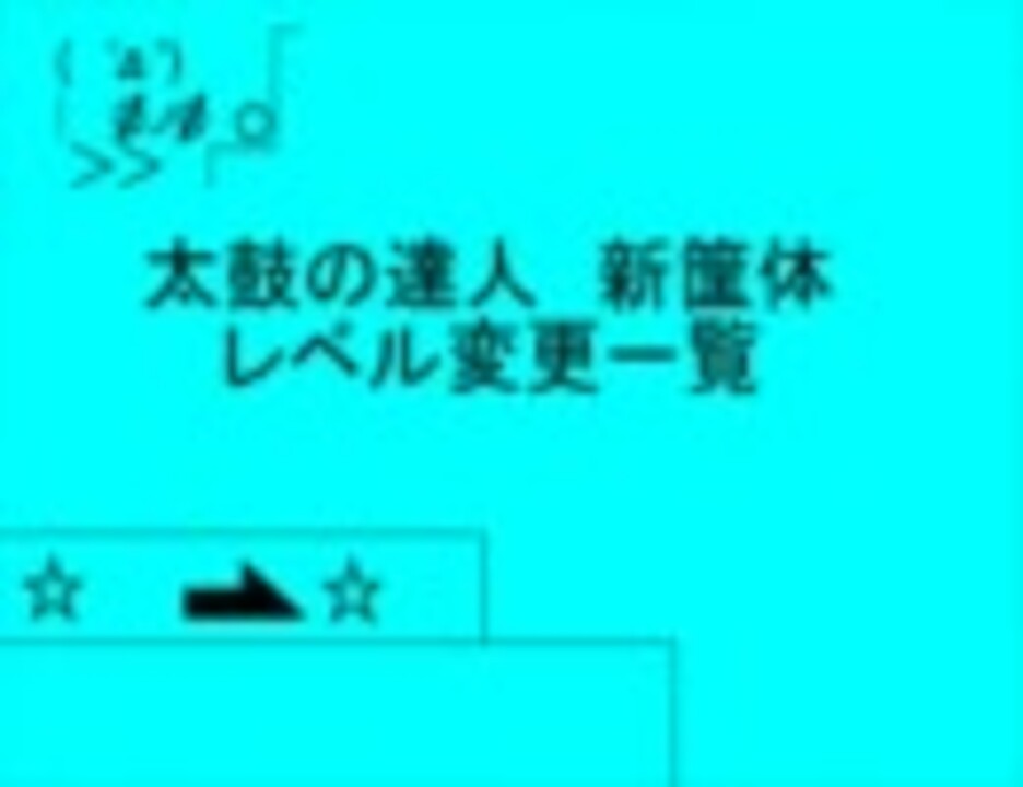 太鼓の達人新筐体 レベル変更一覧 ニコニコ動画