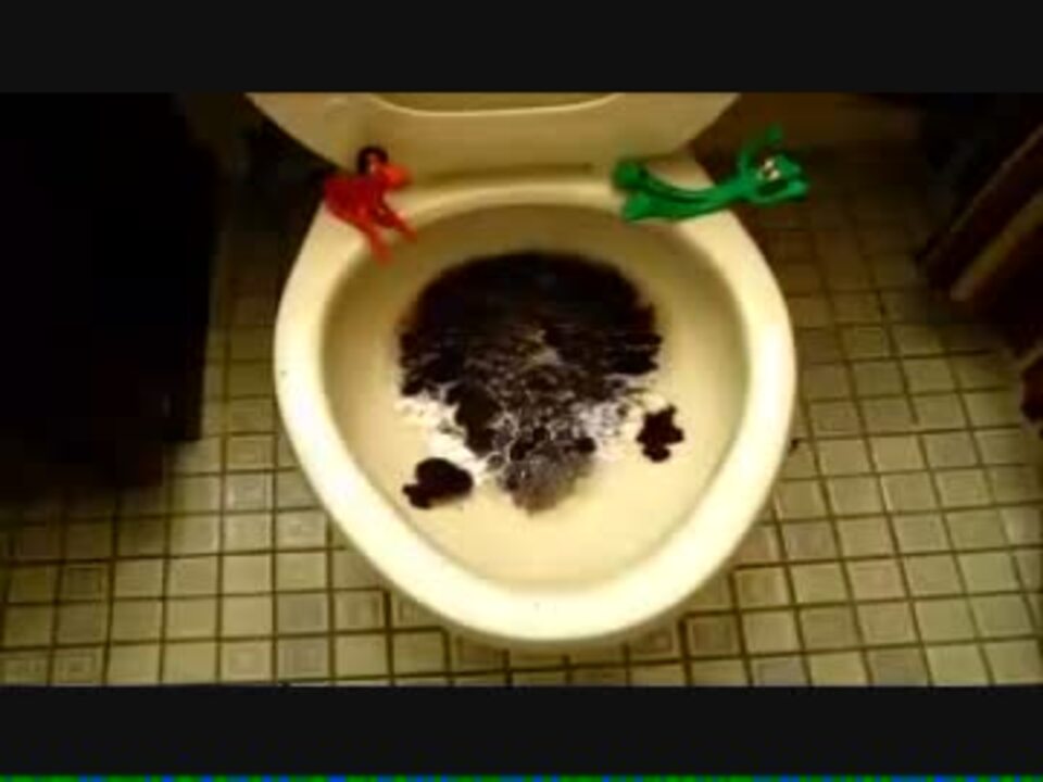 チョコレートケーキをトイレに流してみた１ ニコニコ動画
