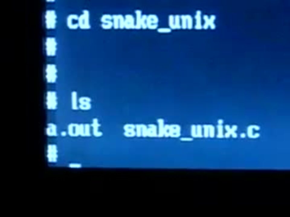 the MINIX 2 OS_ SNAKE compiled &  executed by Simon Hasur - ニコニコ動画