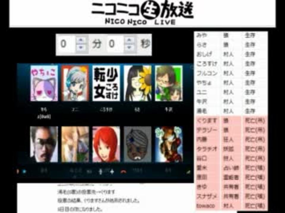 Skype人狼 ニコニコ新年会 In 12 汝は人狼なりや 二回戦 2 ニコニコ動画