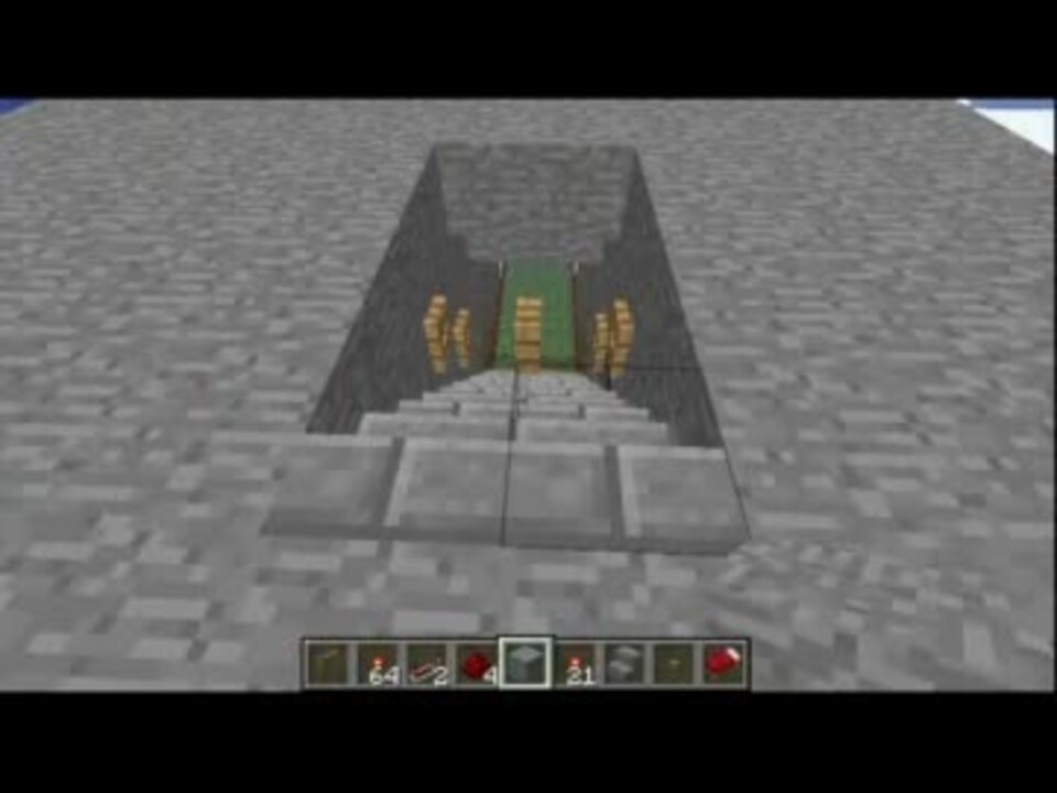 Minecraft 道幅2マスの隠し階段 ニコニコ動画