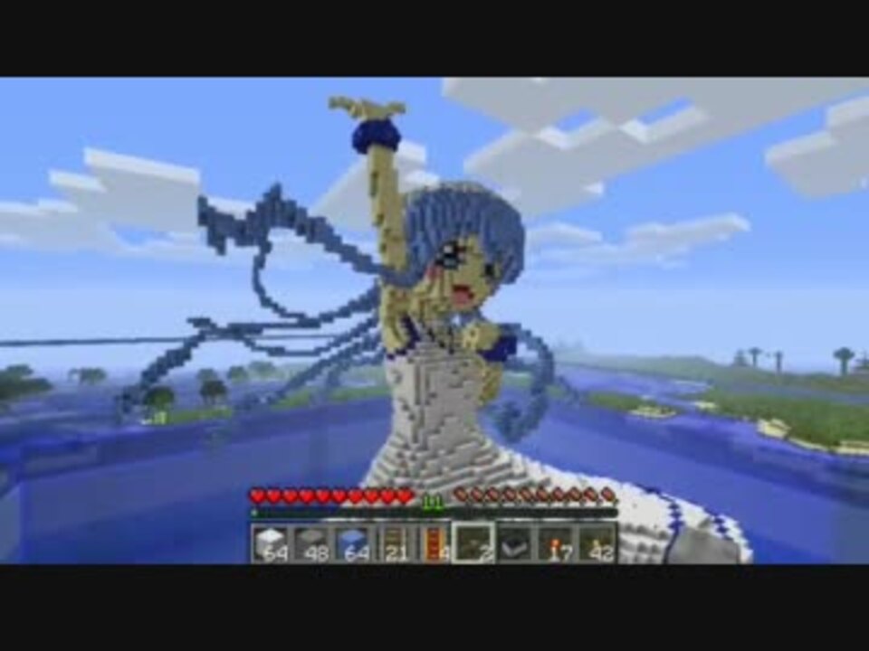 Minecraft 巨大な3dイカ娘を作ってみた ドット絵 ニコニコ動画