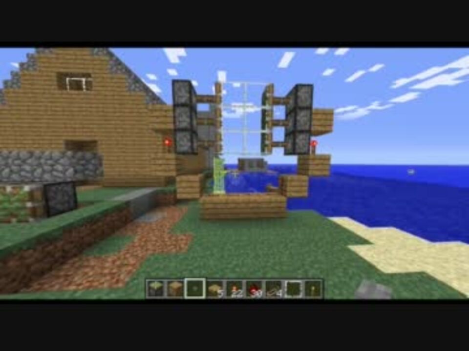 Minecraft 5分で2x3のピストンドアの作り方 ニコニコ動画