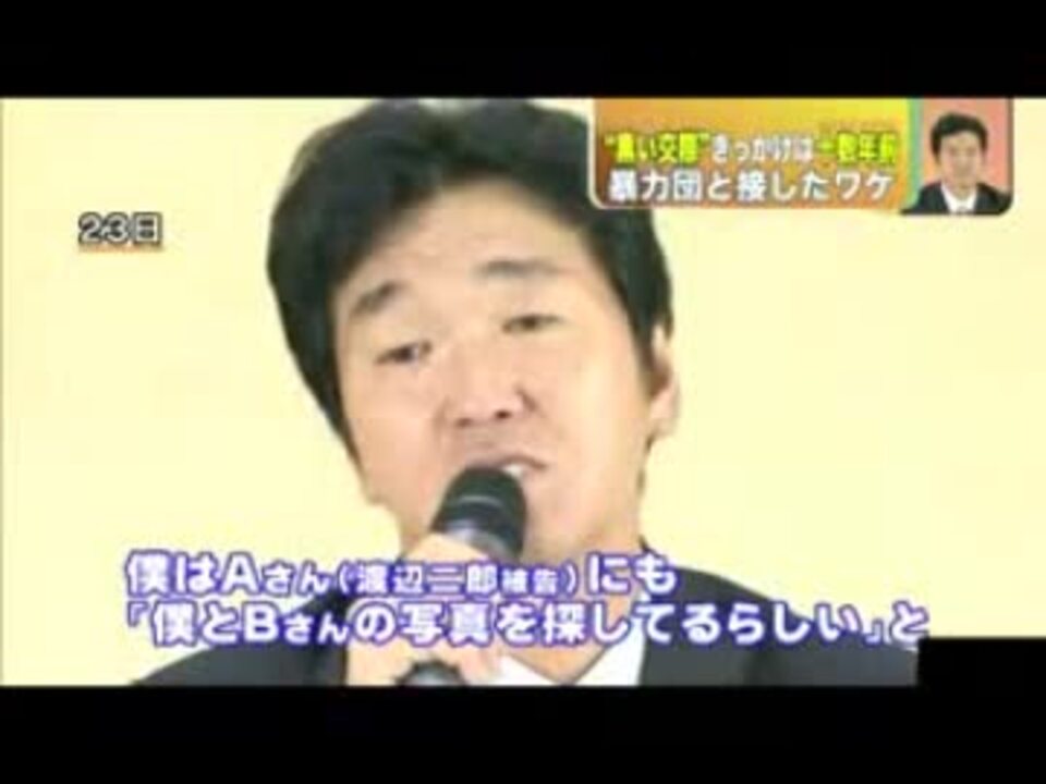 島田紳助 渡辺二郎 橋本弘文 片岡昭生 入江秀雄 右翼問題解決 ニコニコ動画