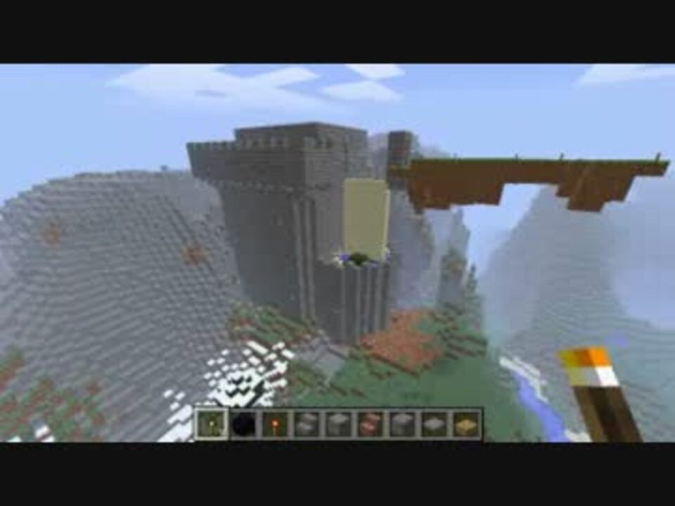 Minecraft 浮遊島のための橋 ニコニコ動画