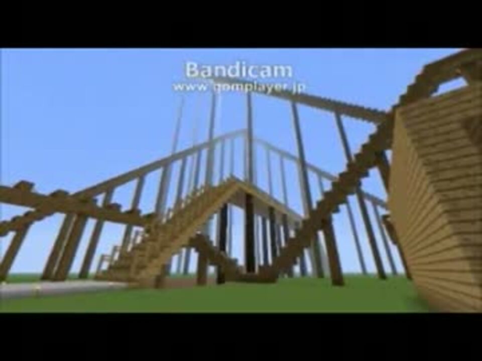 Minecraft 木造ジェットコースター 改訂版 コース ニコニコ動画