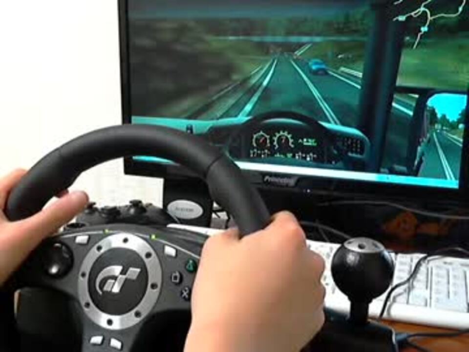 ハンコンでトレーラー運転ゲーをやる ニコニコ動画