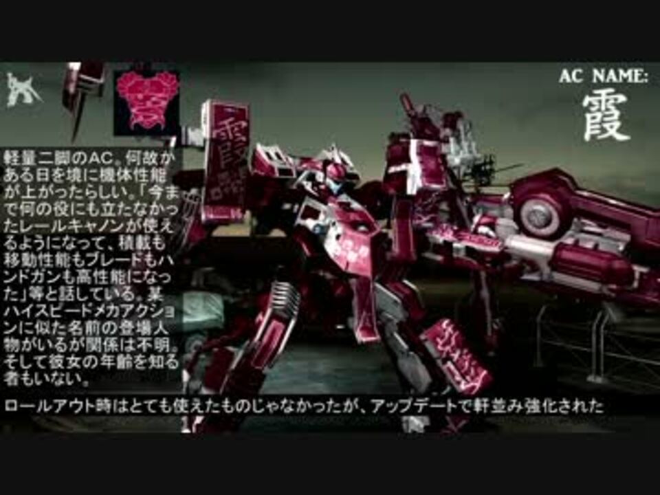 Acv アーマードコアｖ 機体紹介動画 Part2 D ニコニコ動画