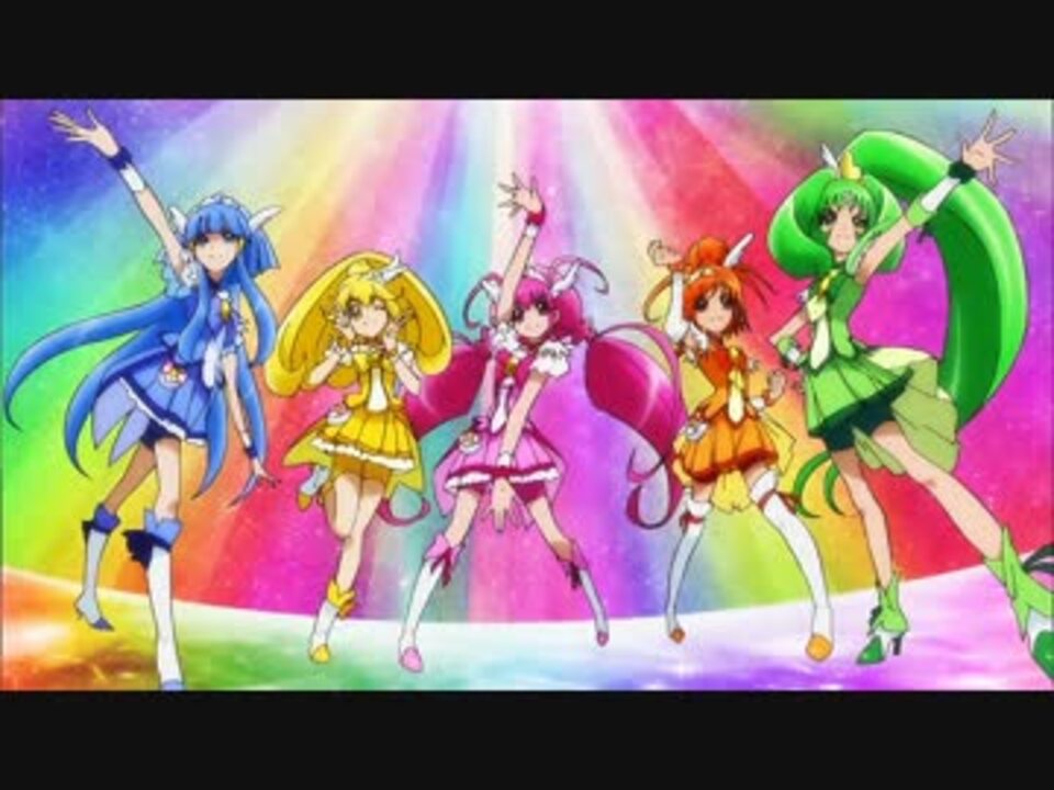 スマイルプリキュア 5人変身シーンノーカット高画質 時計 局ロゴ無し ニコニコ動画