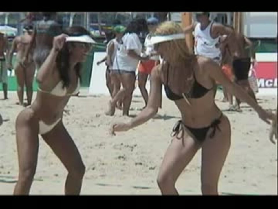 Brazilian girls in bikinis at beach and Carnaval