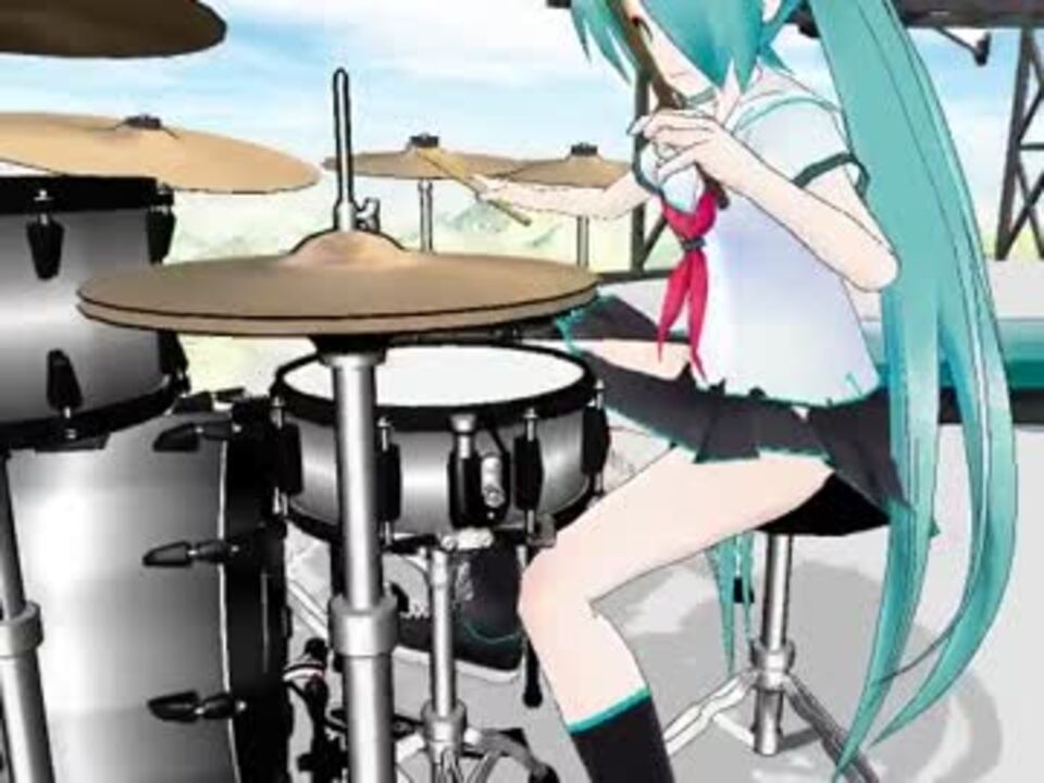 【MMD】 メルト ドラムテスト① 【初音ミク】 - ニコニコ動画
