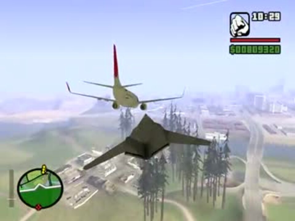 Gta Sa F 117が日航機 ボーイング737 Sr069を撃墜 ニコニコ動画