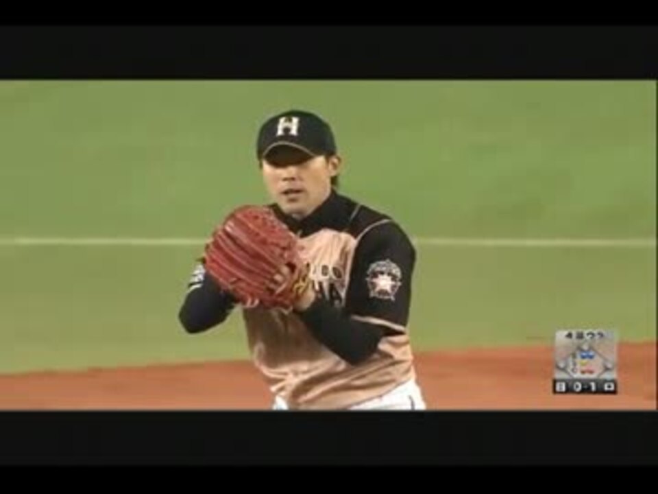 多田野投手の超スローボールを福浦選手がクリーンヒット ニコニコ動画