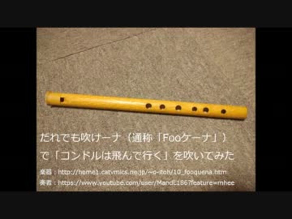 コンドルは飛んで行く をリコーダー型のケーナで吹いてみた ニコニコ動画