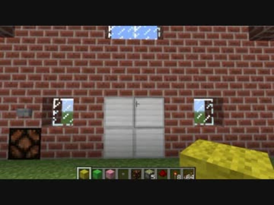 Minecraft 家にも使える２ ２隠し扉 奥行き1