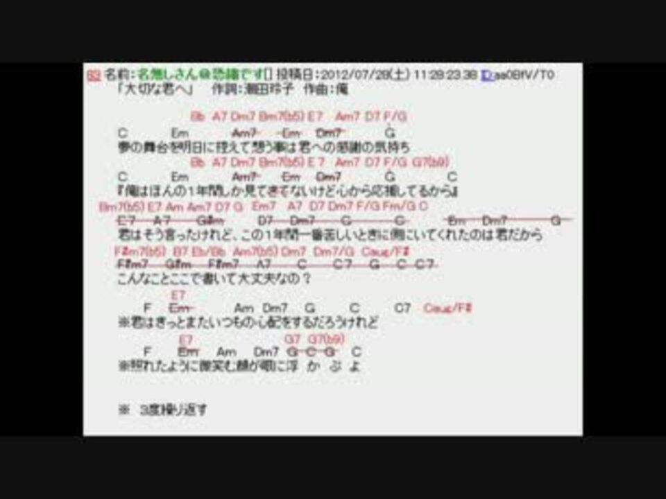 人気の 大切な君へ 動画 14本 ニコニコ動画