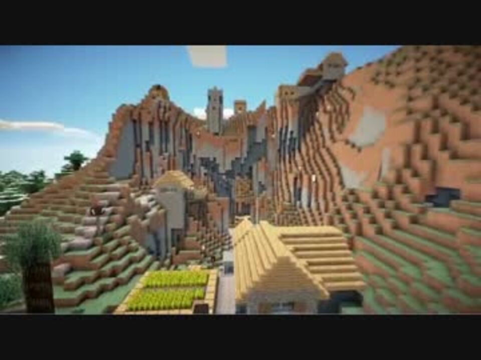 Minecraft 断崖絶壁の村を城塞都市にする Part1 ゆっくり実況 ニコニコ動画