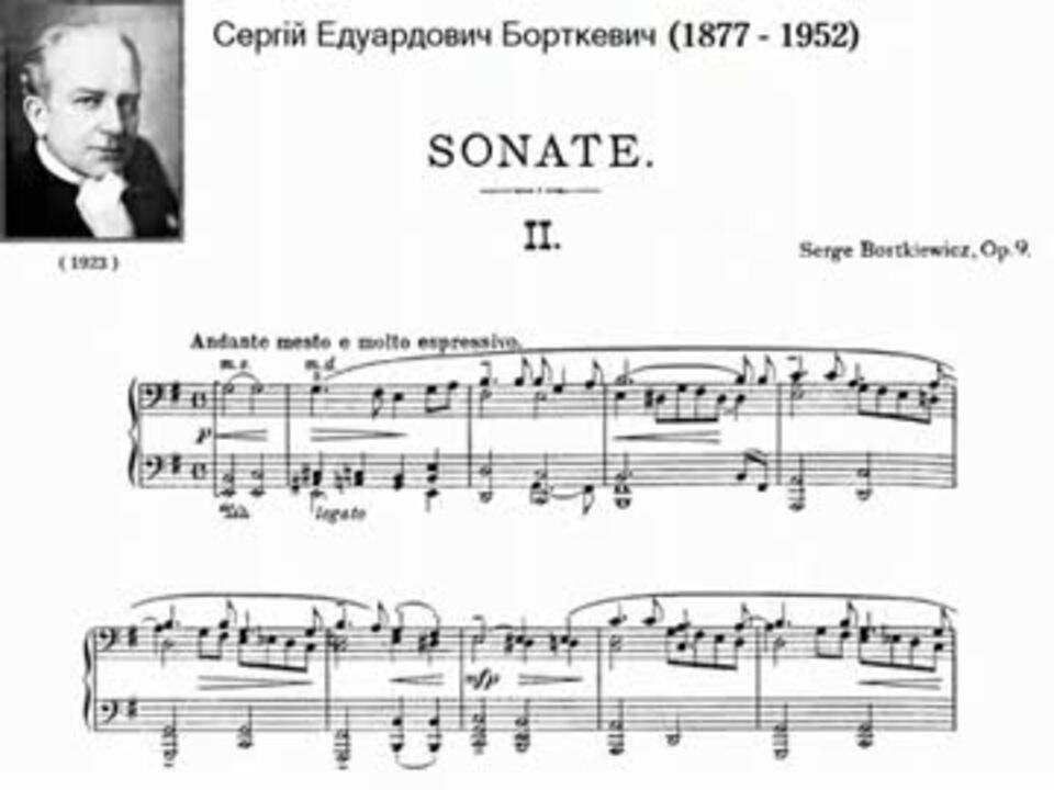 S Bortkiewicz Piano Sonata No 1 In B Minor Op 9 2nd Mvt ニコニコ動画