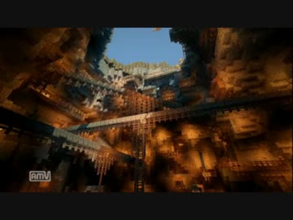 Minecraft 四角い世界に炭鉱の村を掘ってみた ニコニコ動画