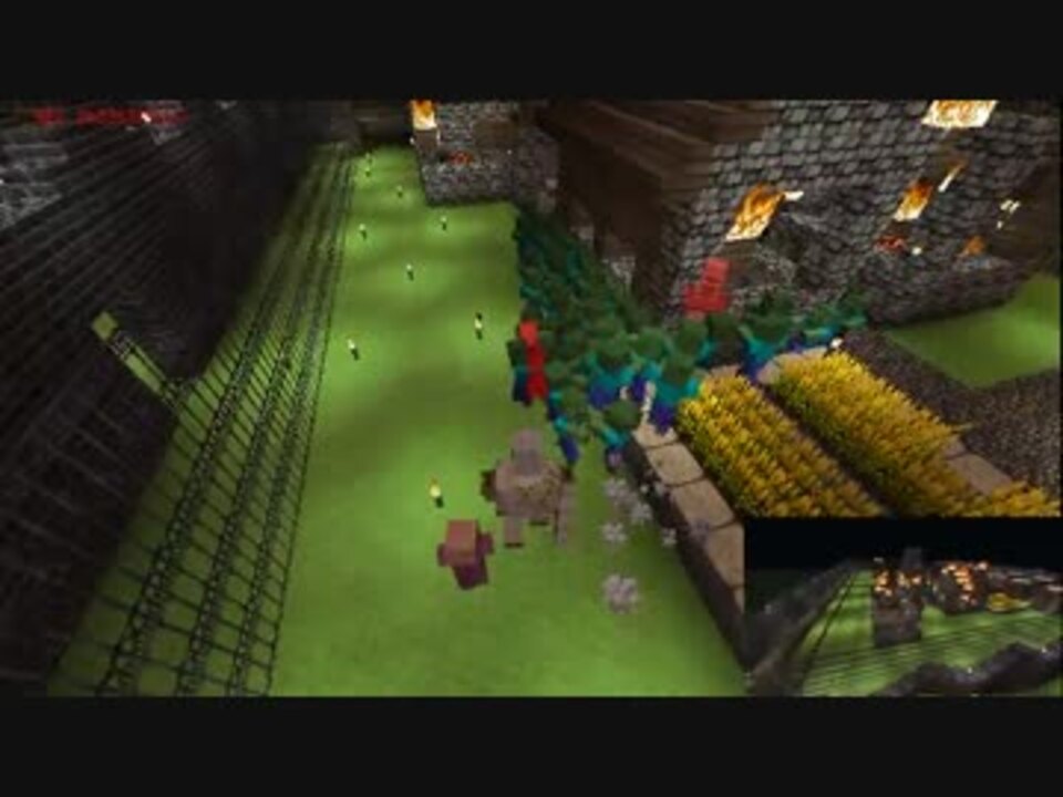 Minecraft 300vs300 ゾンビ襲撃 ニコニコ動画